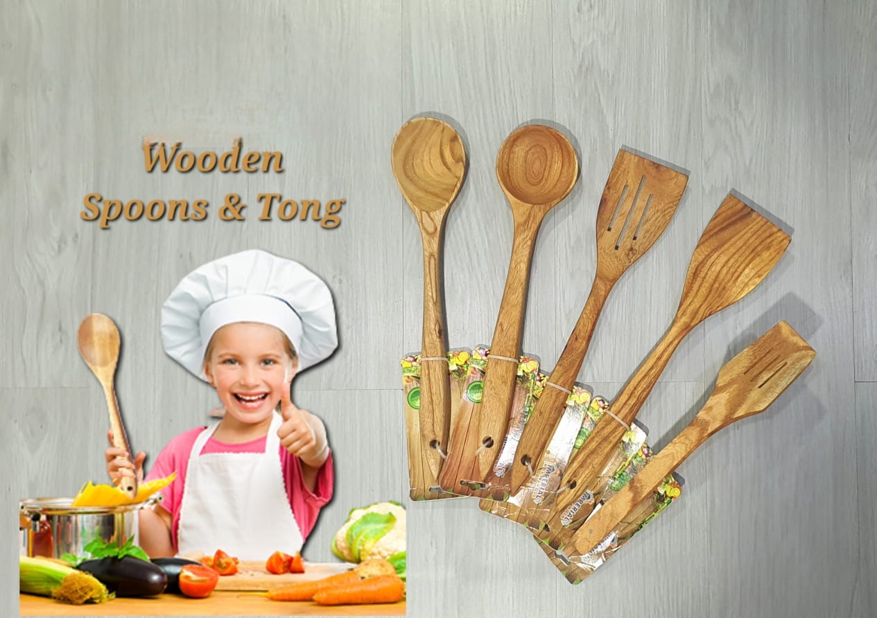 5 Pcs Bamboo Kitchen Utensil, Wooden Cooking Utensil Set 5 Pcs Bamboo Kitchen Utensil, Wooden Cooking Utensil Set